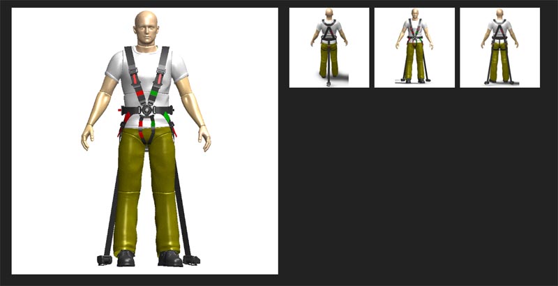Multi-point gunner harness