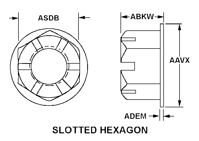 Self-locking nut 5310-01-129-0601