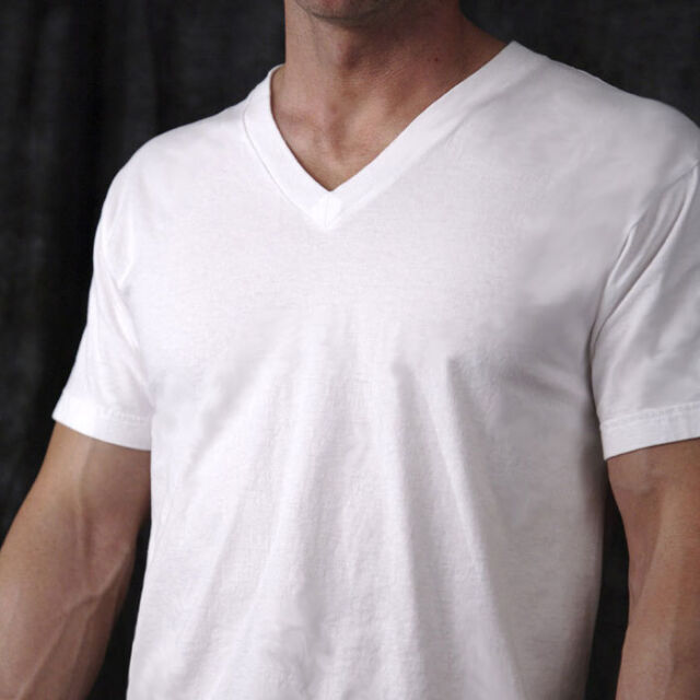 Men's cotton v-neck T-shirt 8420-01-194-0914