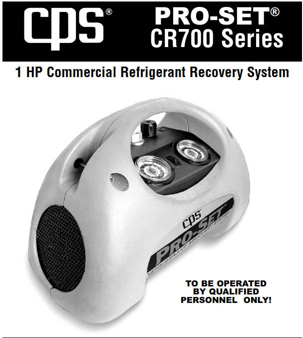 CR-700 Refrigerant Recovery 4250-01-562-9531