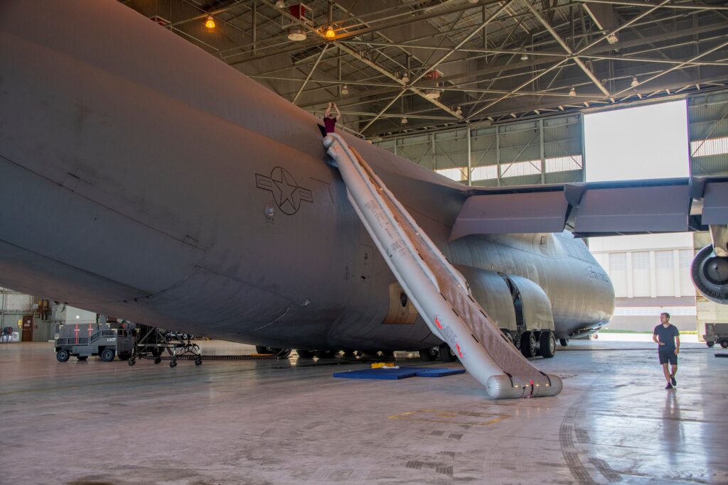 Emergency Escape Slide at Travis Air Force Base, California