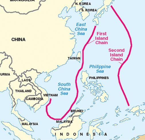 First and Second Island Chains